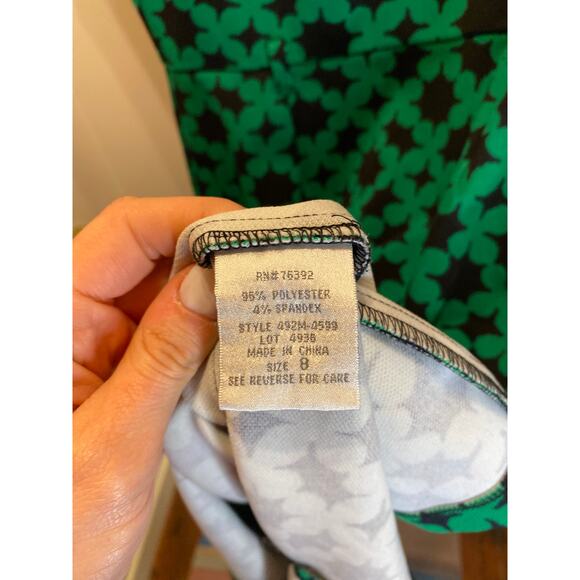 Green Retro Fitted Work Wear Professional Olivia Matthew Dress 8 - Picture 4 of 6